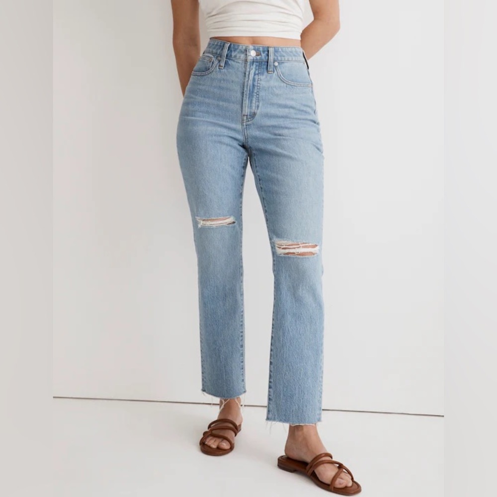 NWT Madewell The Petite Curvy '90s Straight Jean Sz 24P - Picture 2 of 8